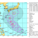 2017年の台風22号となるのか低気圧